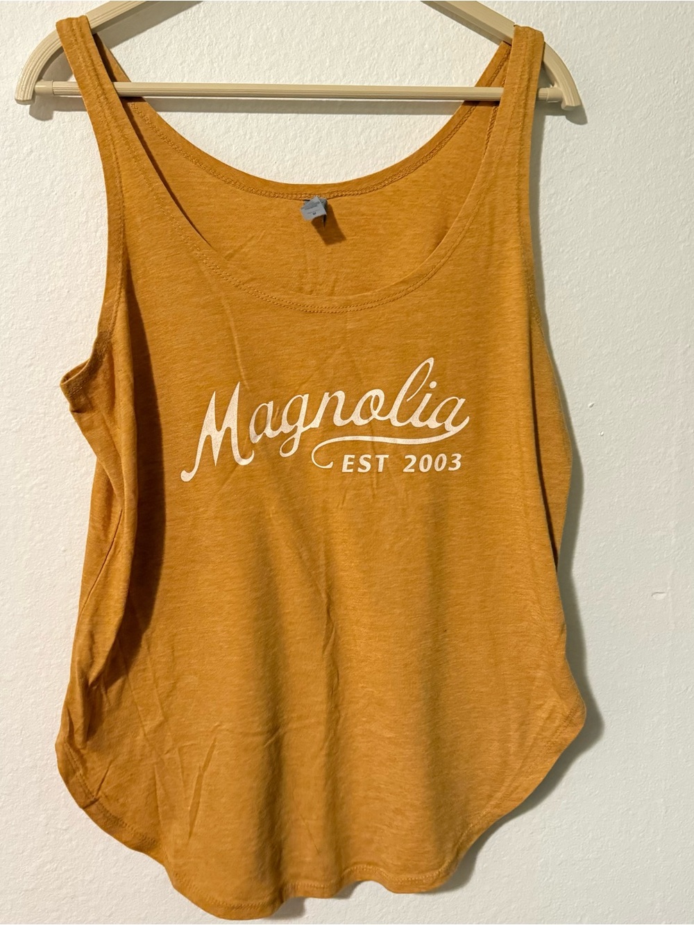 Magnolia Women's Mustard Graphic Tank Top